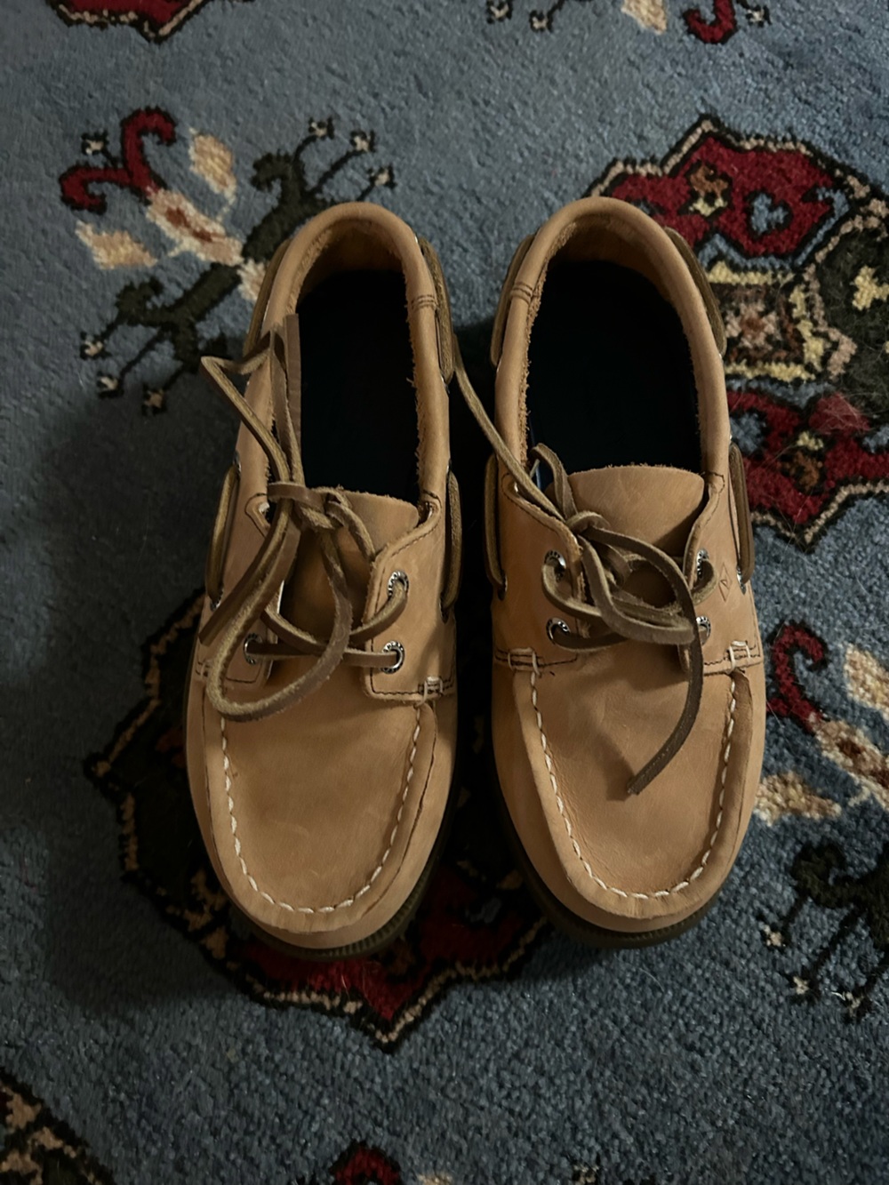 Sperry kids Tan Leather 2-Eye Boat Shoes